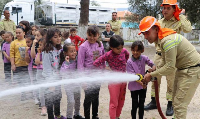 Ormancılardan okullarda yangın eğitimi