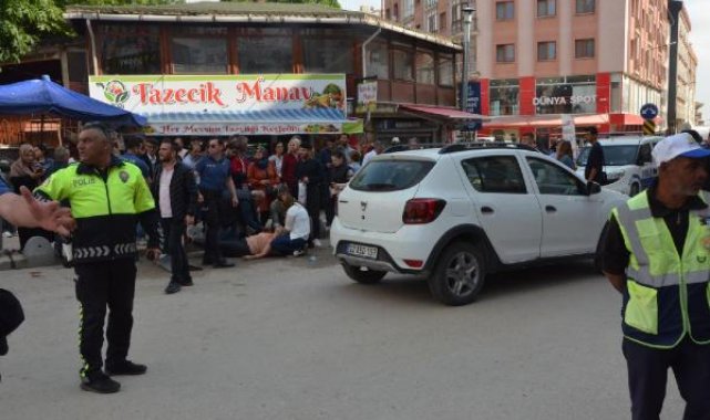 Otomobilin çarptığı ortaokul öğrencisi yaralandı, sürücü fenalık geçirdi
