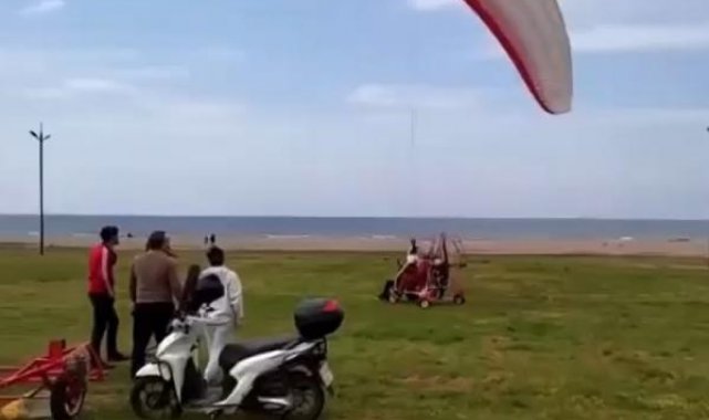 Paramotorla kalkarken yere çakıldı: 2 yaralı