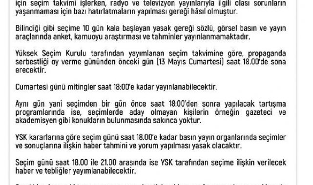 RTÜK: Seçim yasağına uymayanlara ağır yaptırımlar uygulanacak