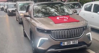 Togg, asker uğurlamasında konvoy başı oldu