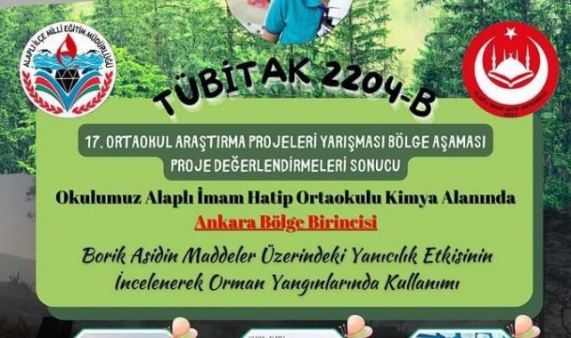 TÜBİTAK yarışmasında Alaplılı öğrenciler bölge birincisi oldu