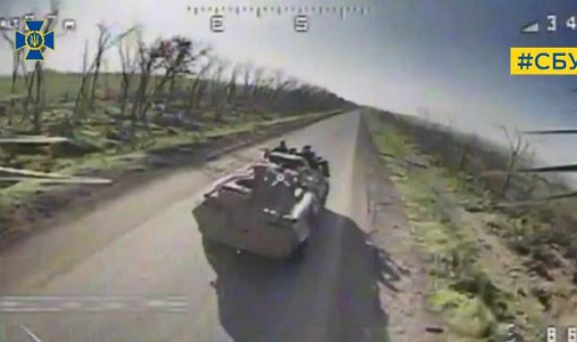 Ukrayna'ya ait intihar İHA'ları, Rus askeri araçlarını böyle vurdu