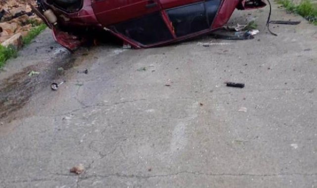 50 metre yuvarlanıp, alt yola düşen otomobilin sürücüsü öldü