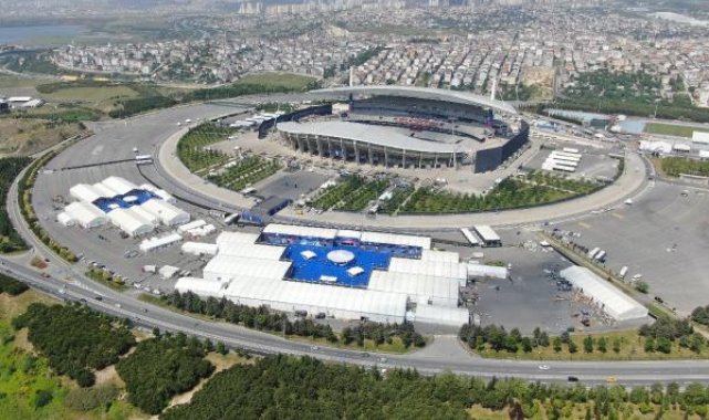 Atatürk Olimpiyat Stadı, Şampiyonlar Ligi finali öncesi havadan görüntülendi