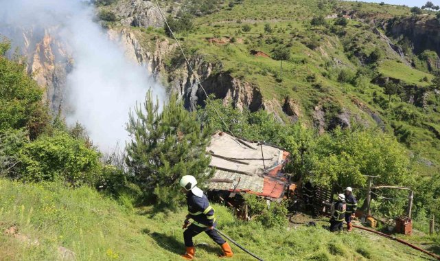 Bağ evinde korkutan yangın