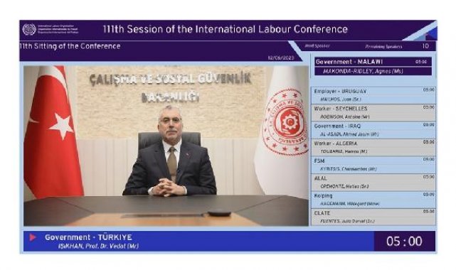 Bakan Işıkhan, '111'inci Uluslararası Çalışma Konferansı'na video mesaj gönderdi