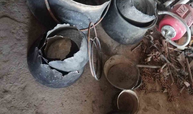 Bakır kazanı hırsızı yakalandı