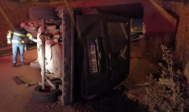 Batman'da alt geçide devrilen hafif ticari aracın sürücüsü ağır yaralandı