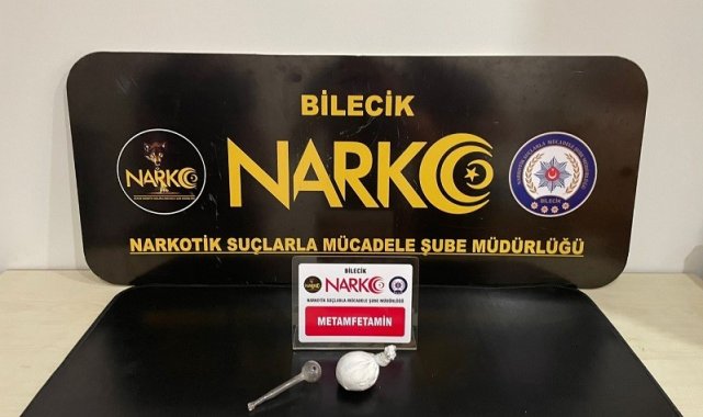 Bilecik'te 56,65 gram metamfetamin ele geçirildi