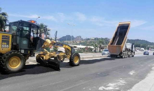 Bodrum'da altyapısı tamamlanan yerler asfaltlanıyor