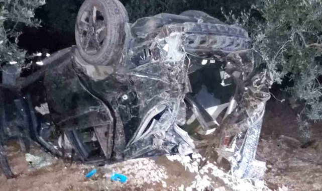Bursa'da araç zeytinliğe dalıp 60 metre sürüklendi: 1 ağır yaralı