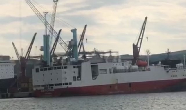 Canlı hayvan ithalatı Bandırma Limanı'nda devam ediyor