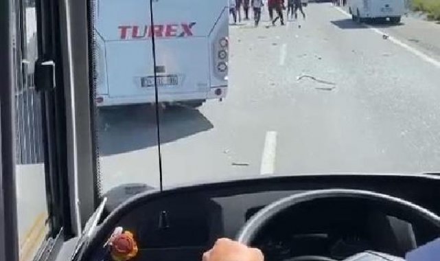 Çatalca'da işçi servisinin de aralarında bulunduğu zincirleme trafik kazası: yaralılar var-1