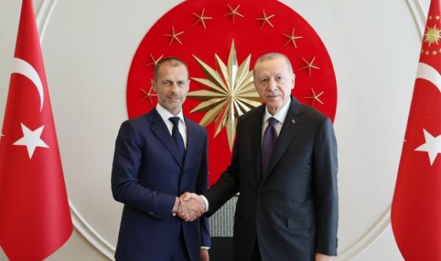 Cumhurbaşkanı Erdoğan, FIFA Başkanı Infantino ve UEFA Başkanı Ceferin'i kabul etti