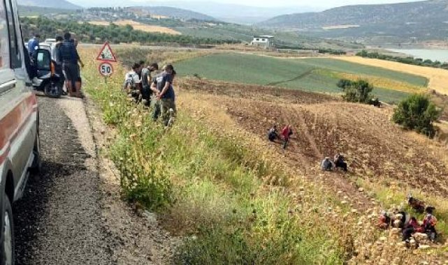 Dere yatağına devrilen motosikletin sürücüsü öldü