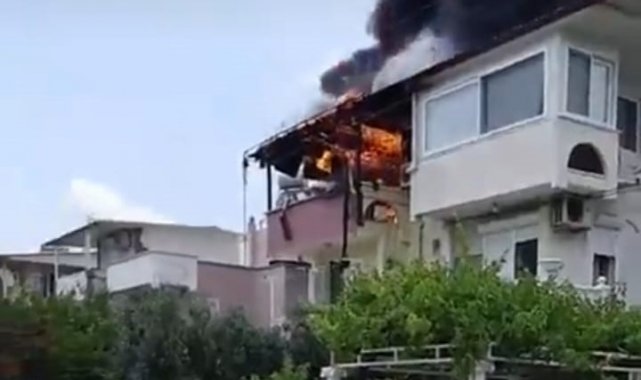 Didim'deki ev yangını korkuttu