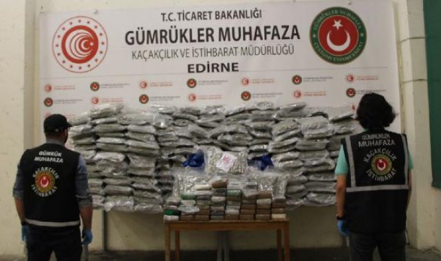 Edirne'de son bir haftada 462 kilo uyuşturucu ele geçti; 47 gözaltı