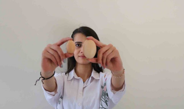 Elazığ'da tavuğun yaptığı mini yumurta şaşırttı