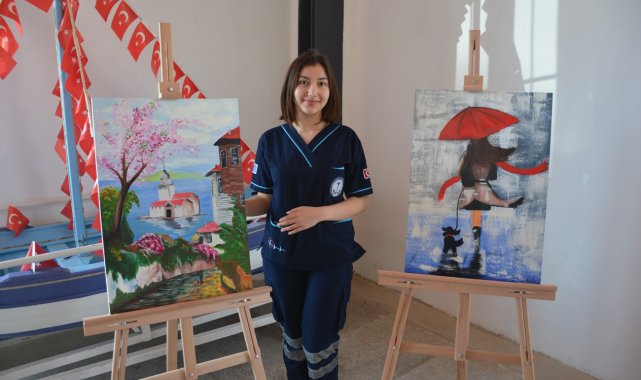 Erbakan Mesleki ve Teknik Anadolu Lisesi'nden yıl sonu resim sergisi
