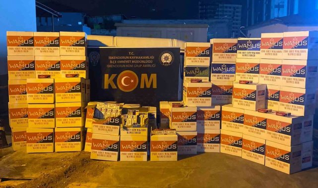 Hatay'da 750 bin adet kaçak makaron ele geçirildi