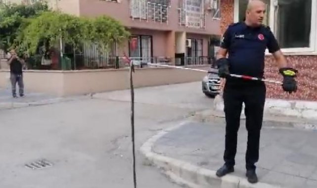İtfaiye erlerinin yakaladığı yılan kürekla vurularak öldürüldü