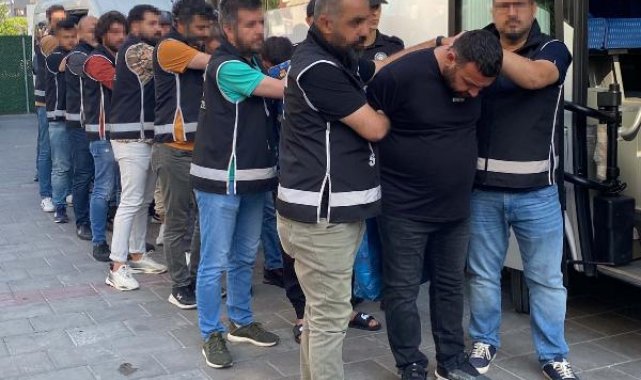 İzmir'deki suç örgütü operasyonunda 14 şüpheli adliyede