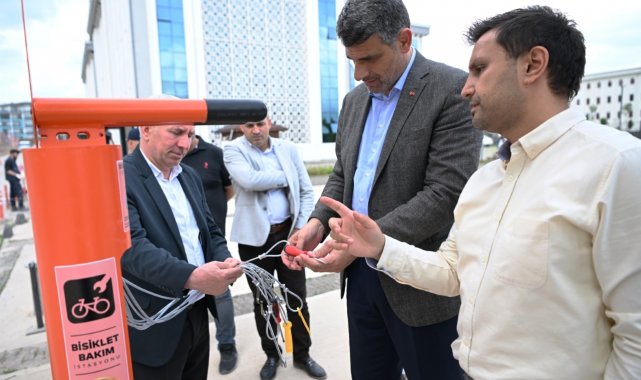 Kartepe'de bisikletseverleri mutlu eden hizmet