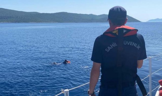 Kuşadası'nda yüzerek Yunan adasına geçmeye çalışan kaçak göçmen yakalandı