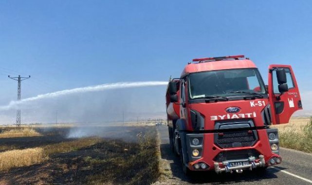 Mardin'de 50 dönüm ekili buğday yandı