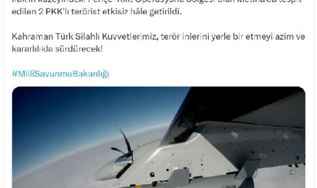 MSB: 2 terörist etkisiz hale getirildi