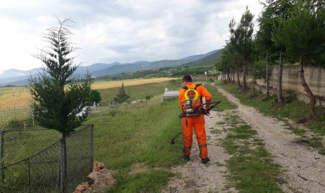 Niksar'da bayram öncesi mezarlıklarda temizlik çalışması