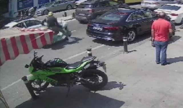 Oyuncu Görkem Sevindik'in kaza anı kamerada