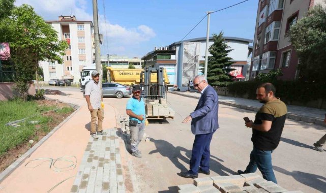 Sahaya inen Başkan Aygün çalışmaları inceledi
