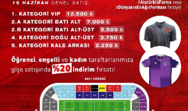 Samsunspor, kombine fiyatlarını açıkladı