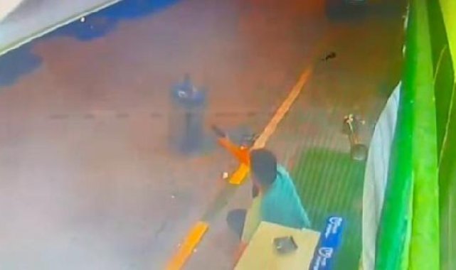 Sarıyer'de silahlı kavga güvenlik kamerasında