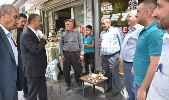 Siirt Valisi, işyerleri yanan esnafı ziyaret etti