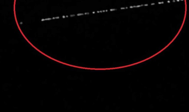 Starlink uyduları Çankırı'da görüldü, vatandaşlar cep telefonu ile görüntüledi