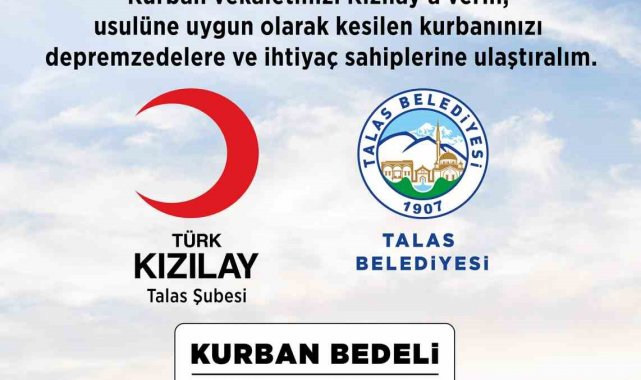 Talas'ta Belediye-Kızılay kurban işbirliği