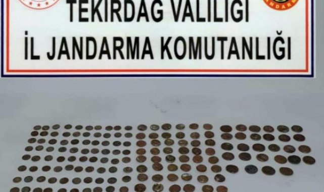 Tekirdağ'da 198 sikke ele geçirildi