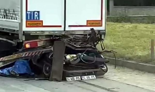 TIR'a arkadan çarpan otomobilin sürücüsü Tevfik, öldü