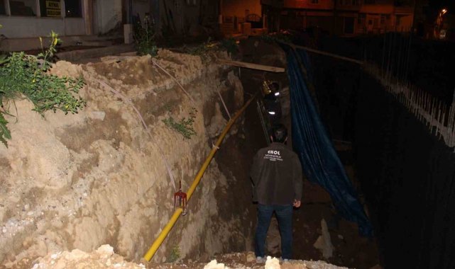 Toprak kaymasında ana doğalgaz borusu zarar görünce faciadan dönüldü