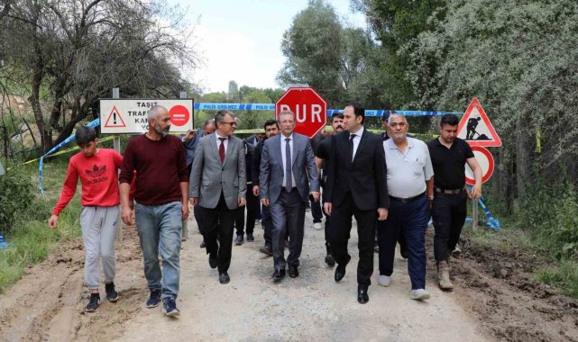 Vali Vekili Çalışır, sağanaktan zarar gören bölgeleri inceledi