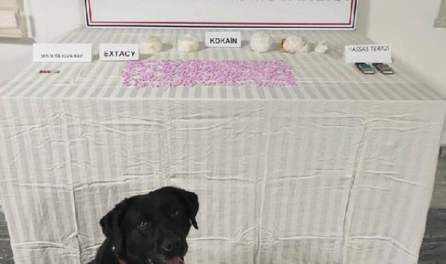 1 kilo 55 gram kokain ve uyuşturucu haplarla yakalandı
