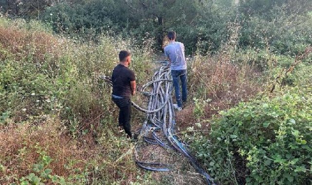 1 milyon 700 bin TL değerinde kablo çalarken yakalandılar