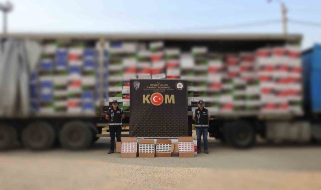 11 milyon 650 bin adet bandrolsüz filtreli sigara kağıdı ele geçirildi