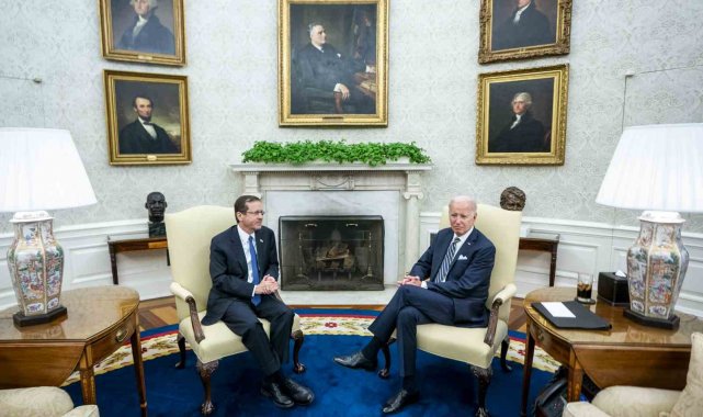 ABD Başkanı Biden, İsrail Cumhurbaşkanı Herzog'u Beyaz Saray'da ağırladı