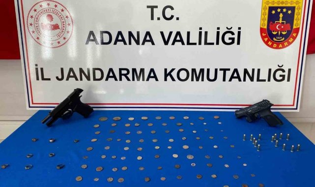 Adana'da 8'i gümüş yüzük 104 adet tarihi eser ele geçirildi