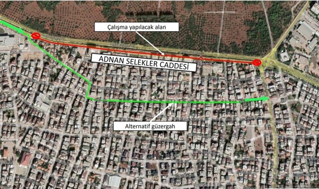 Adnan Selekler Caddesi beş gün trafiğe kapalı