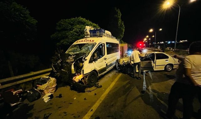 Afyonkarahisar'da minibüs kazası, 1 kişi öldü, 6 kişi yaralandı